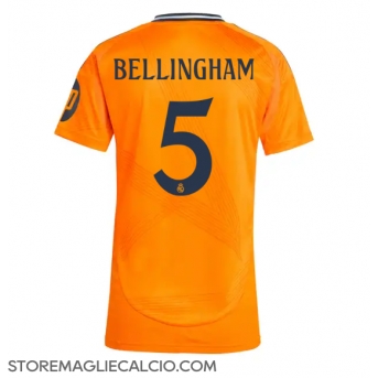 Real Madrid Jude Bellingham #5 Maglia Gara Trasferta Repliche 2024-25 Donna